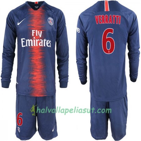 Jalkapallo Pelipaidat Paris Saint Germain Verratti 6 Lasten Kotipaita 2018-2019 Pitkähihainen